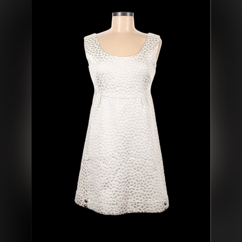 Julie Haus White Sleeveless Scoop-Line Short Lined Dress, 8